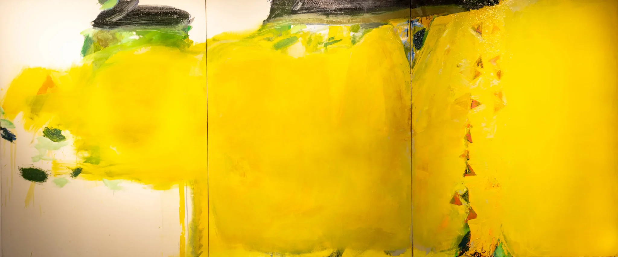 Patrick Meunier, Chant, 2026, triptyque, huile sur toile, 146 × 342 cm
